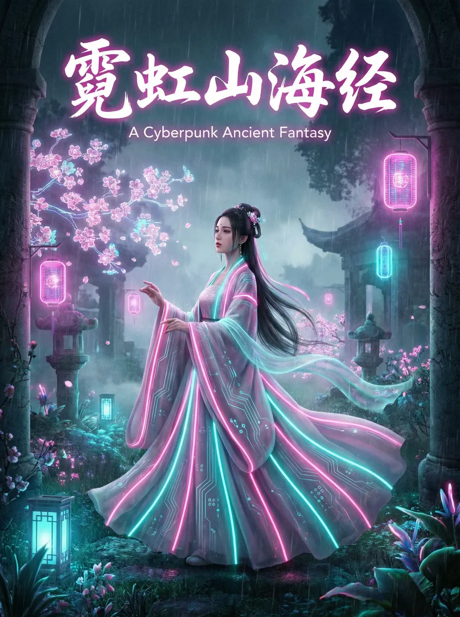 美女走光 古风奇缘短剧 - 霓虹山海经海报